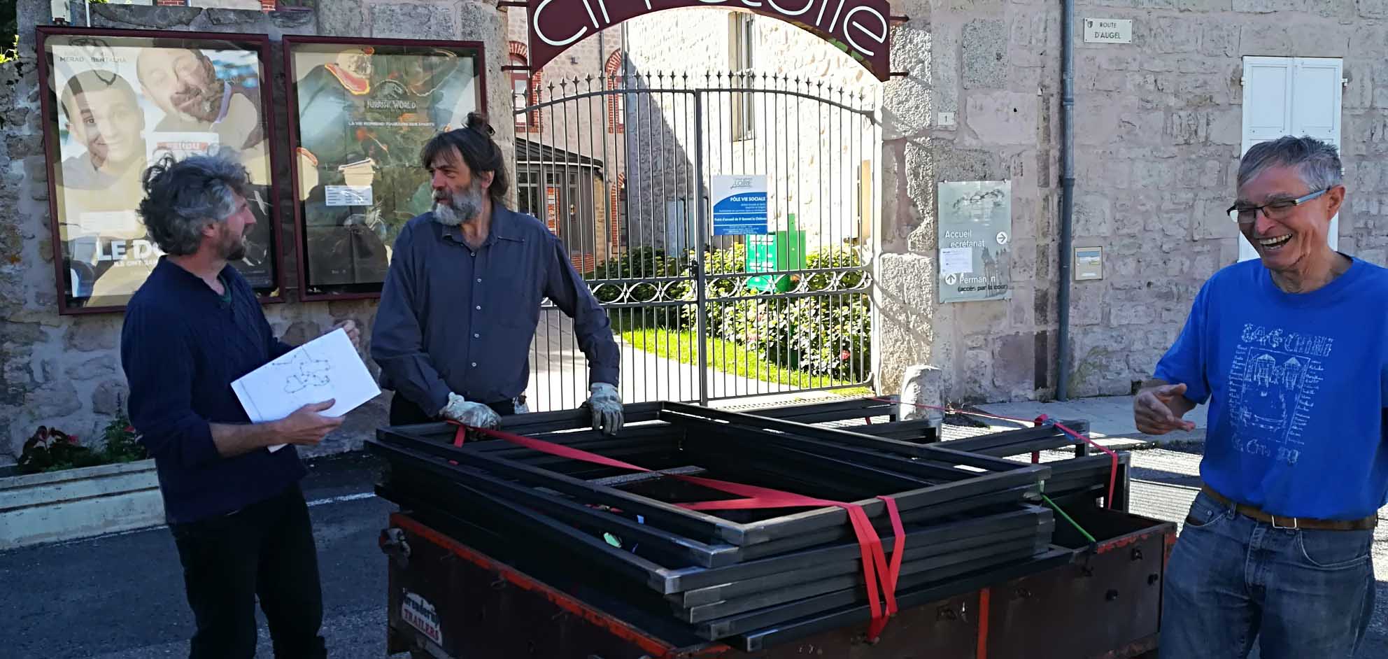 Philippe Hervouet (l'artiste), Georges Bruchet et Antoine Crépinge
